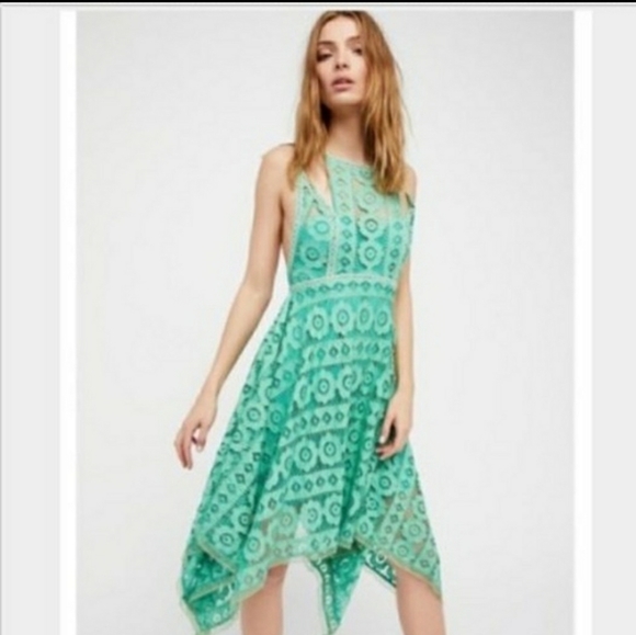 Free People Just Like Honey Mint Green Dress 8 - Picture 2 of 5